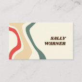 70er Vintage Wirbel Retrokarte Visitenkarte (Vorderseite)