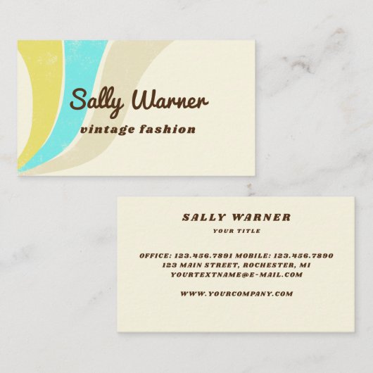 70er Vintager Bleichschwanz Visitenkarte (Vorne/Hinten)