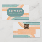 70er Vintager Regenbogen mit QR Visitenkarte (Vorne/Hinten)