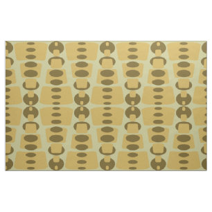 70er Vintages braunes und beige Siebziger-Muster Stoff
