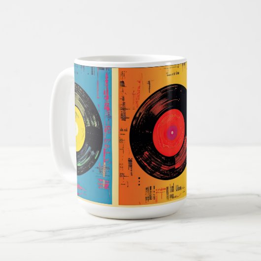 70er Vinyl Record Album Custom Kitchen Kaffeetasse (Vorderseite Links)
