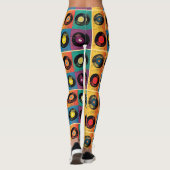 70er Vinyl Record Muster Retro Leggings (Rückseite)
