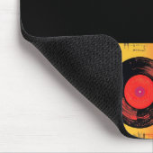 70er Vinyl Record Muster Retro Mousepad (Ecke)