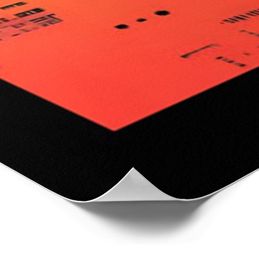 70er Vinyl Record Muster Retro Poster (Ecke)