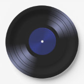 70er Vinyl Record Retro Pappteller (Vorderseite)