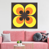 70er Wallpaper Leinwanddruck (Insitu (Wohnzimmer))