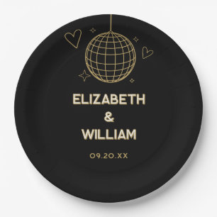 70er Wedding Pappteller