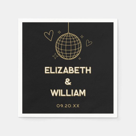 70er Wedding Serviette (Vorderseite)