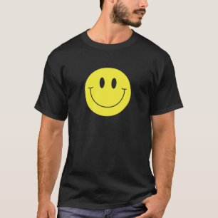 70er Yellow Smiley Niedlich Happy Smile Face Smili T-Shirt