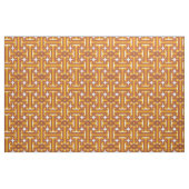 70erbraunes und orange Weidenmuster Stoff (Yard (91,4 cm))