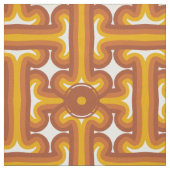 70erbraunes und orange Weidenmuster Stoff (Muster)