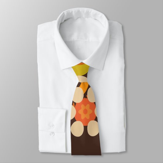 70s 60s Hippy Retro Tie Krawatte (Gebunden)