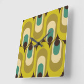 70s 60s inspired wall clock quadratische wanduhr (Winkel)