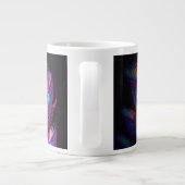 70s 60s Psychedelic Feathers  Jumbo-Tasse (Rückseite)