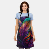 70s 60s Psychedelic Feathers Schürze (Getragen)