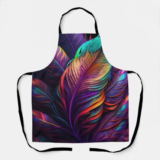 70s 60s Psychedelic Feathers  Schürze (Vorderseite)