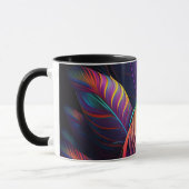 70s 60s Psychedelic Feathers Tasse (Links)