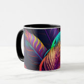 70s 60s Psychedelic Feathers Tasse (Vorderseite Links)