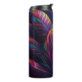 70s 60s Psychedelic Feathers Thermosbecher (Nach links gedreht)