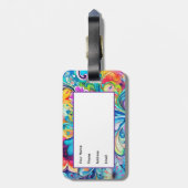 70s 60s Psychedelic Hippy Retro Hip Gepäckanhänger (Rückseite vertikal)