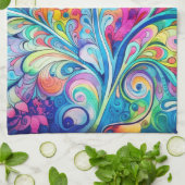 70s 60s Psychedelic Hippy Retro Hip Geschirrtuch (Gefaltet)