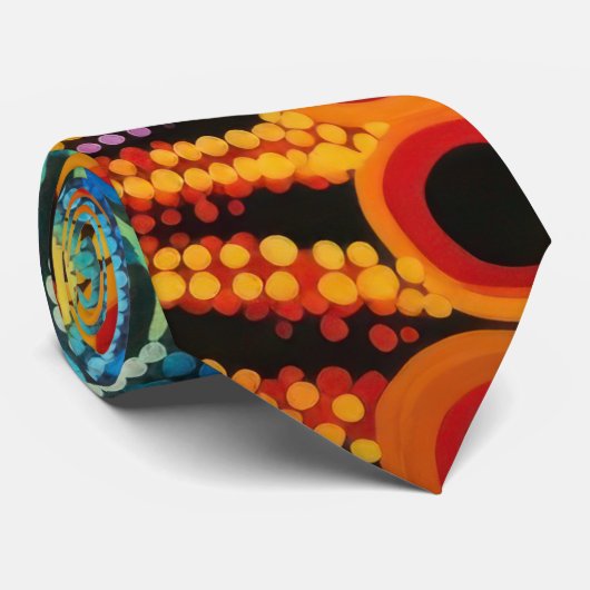 70s 60s Psychedelic Hippy Retro Hip Krawatte (Gerollt)