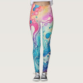 70s 60s Psychedelic Hippy Retro Hip Leggings (Vorderseite)