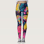 70s 60s Psychedelic Hippy Retro Hip Leggings (Vorderseite)