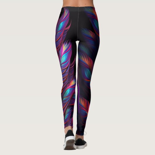 70s 60s Psychedelic Hippy Retro Hip Leggings (Rückseite)
