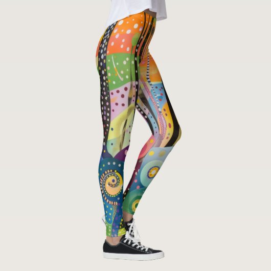 70s 60s Psychedelic Hippy Retro Hip Leggings (Rechts)