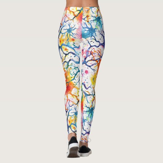 70s 60s Psychedelic Hippy Retro Hip Leggings (Rückseite)