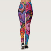 70s 60s Psychedelic Hippy Retro Hip Leggings (Rückseite)