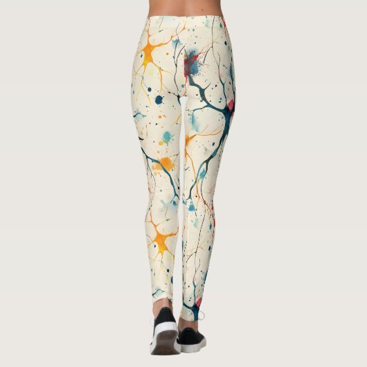 70s 60s Psychedelic Hippy Retro Hip Leggings (Rückseite)