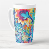 70s 60s Psychedelic Hippy Retro Hip Milchtasse (Linke Ecke)