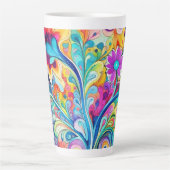 70s 60s Psychedelic Hippy Retro Hip Milchtasse (Vorderseite)