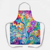 70s 60s Psychedelic Hippy Retro Hip Schürze (Vorderseite)