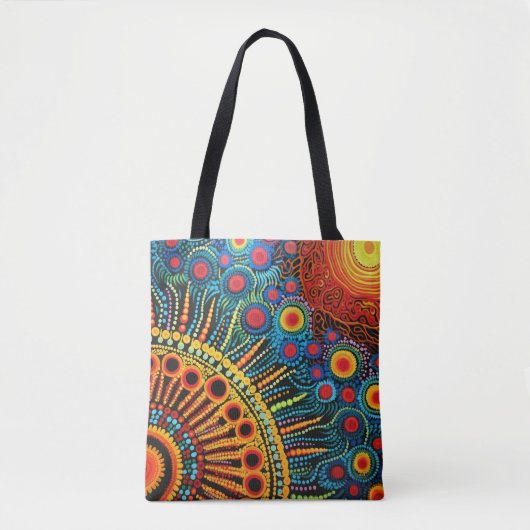 70s 60s Psychedelic Hippy Retro Hip Tasche (Vorderseite)