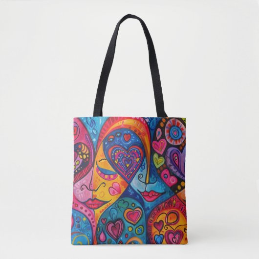 70s 60s Psychedelic Hippy Retro Hip Tasche (Vorderseite)