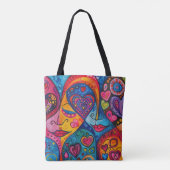 70s 60s Psychedelic Hippy Retro Hip Tasche (Rückseite)