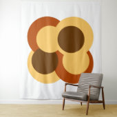 70s Abstract Geometric Circular Shapes Wandteppich (Beispiel)