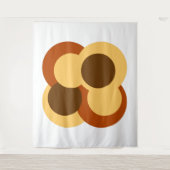 70s Abstract Geometric Circular Shapes Wandteppich (Vorderseite)