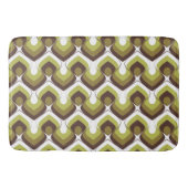 70s Bold Modern Retro Ogee Motif in Greens Badematte (Vorderseite)