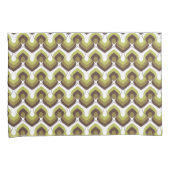 70s Bold Modern Retro Ogee Motif in Greens Kissenbezug (Vorderseite-Rechts)