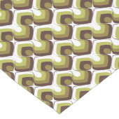 70s Bold Modern Retro Ogee Motif in Greens Kurzer Tischläufer (Ecke)