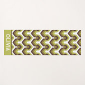 70s Bold Modern Retro Ogee Motif in Greens Yogamatte (Vorderseite (Horizontal))