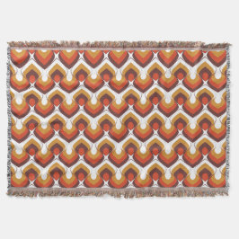 70s Bold Retro Modern Motif in Orange & Brown Decke