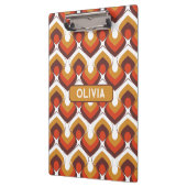 70s Bold Retro Modern Motif in Orange & Brown Klemmbrett (Links)