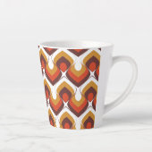 70s Bold Retro Modern Motif in Orange & Brown Milchtasse (Rechts)