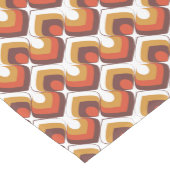 70s Bold Retro Modern Motif in Orange & Brown Mittelgroßer Tischläufer (Ecke)