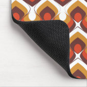 70s Bold Retro Modern Motif in Orange & Brown Mousepad (Ecke)